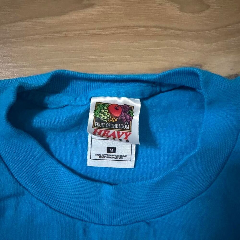 Vintage 00s floral grandma style graphic tee Size medium blue - Picture 3 of 5